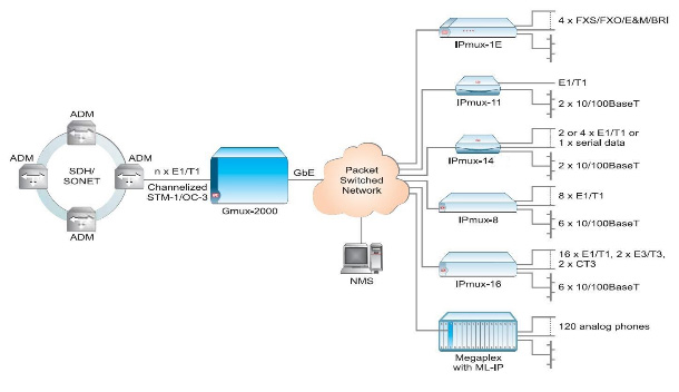   :   TDM  IP/MPLS/Ethernet